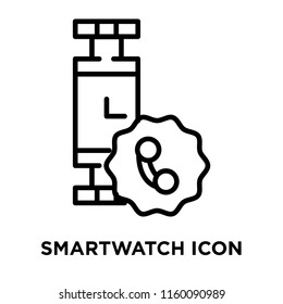Smartwatch icon vector isolated on white background, Smartwatch transparent sign , line symbol or linear element design in outline style