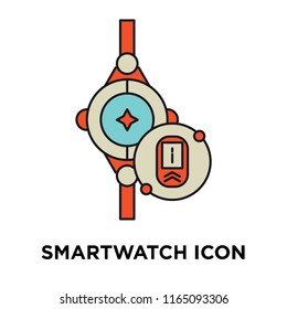 Smartwatch icon vector isolated on white background, Smartwatch transparent sign , technology symbols
