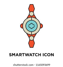 Smartwatch icon vector isolated on white background, Smartwatch transparent sign , technology symbols