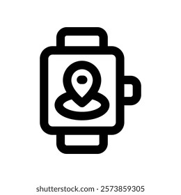 smartwatch icon. vector line icon for your website, mobile, presentation, and logo design.