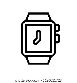 Smartwatch Icon Vector for Modern Time Tracking and Alerts. Wearable device illustration for productivity