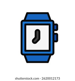 Smartwatch Icon Vector for Modern Time Tracking and Alerts. Wearable device illustration for productivity
