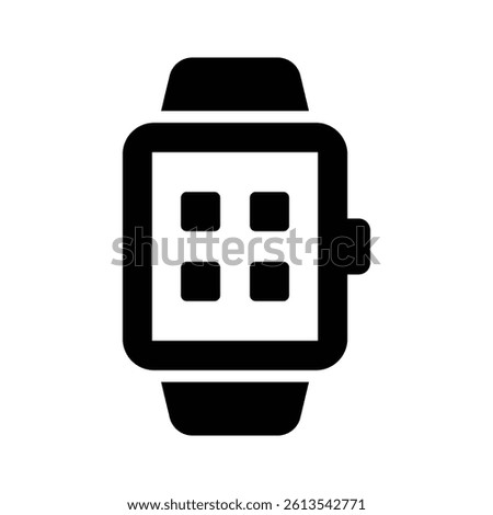 Smartwatch icon for wearable device time management