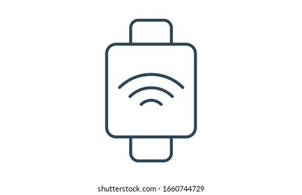 Smartwatch icon for wearable tech and fitness tracking