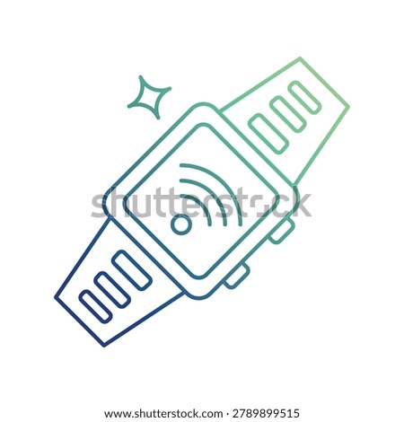 Smartwatch icon with white background vector stock illustration