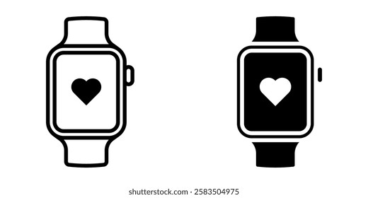 Smartwatch icons set. for mobile concept and web design on white background