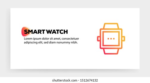 SMARTWATCH AND ILLUSTRATION ICON CONCEPT