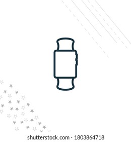 icono de línea aislada de smartwatch para web y móvil