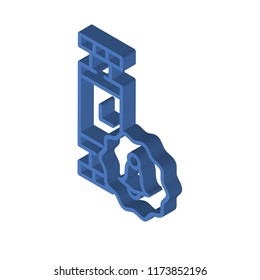 Smartwatch isometric left top view 3D icon