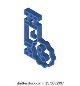 Smartwatch isometric left top view 3D icon