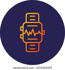 Smartwatch Line Circle Gradient Style