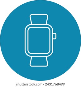 Smartwatch Line Circle Icon design 