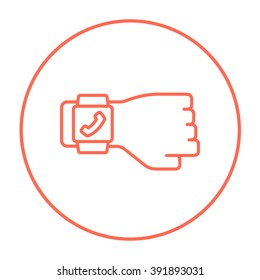 Smartwatch line icon.