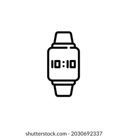 smartwatch line icon for business website,apps, and many more