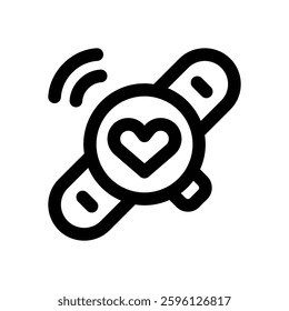 smartwatch line icon. Clean and minimalist vector icon for websites, mobile apps, presentations, and logos. Fully scalable and customizable for any project.