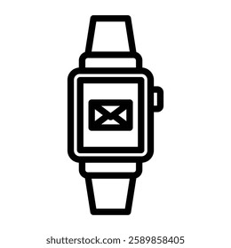 Smartwatch Line Icon Design For Personal And Commercial use