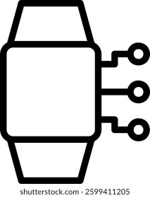 smartwatch line icon illustration vector
