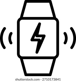 Vector de ilustración de icono de línea de reloj inteligente