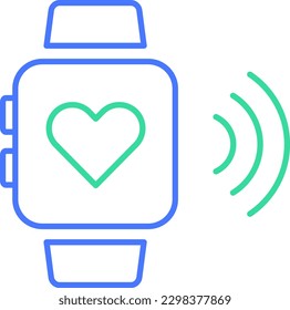 Das Smart-Watch-Line-Icon Set ist mit passendem Bildmaterial für alle medizinischen und medizinischen Anwendungen konzipiert