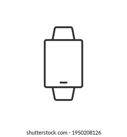 Smartwatch line icon. Simple outline style. Wearable, clock, electronic, digital smart watch technology concept. Vector illustration isolated on white background. EPS 10.