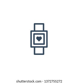 Smartwatch line icon for web and mobile