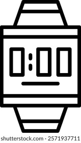 Smartwatch Line Vector Icon Design