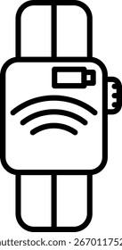 Smartwatch Line vector Icon Design