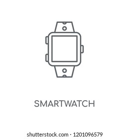 Smartwatch linear icon. Smartwatch concept stroke symbol design. Thin graphic elements vector illustration, outline pattern on a white background, eps 10.