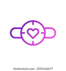 Icono de amor inteligente gradiente estilo rosa púrpura ilustración valentina elemento vector y símbolo perfecto.