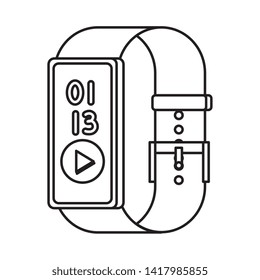 smartwatch with media player button