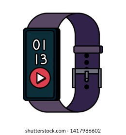 smartwatch with media player button