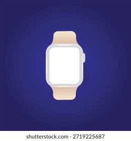  Smartwatch Mockup on Blue Background