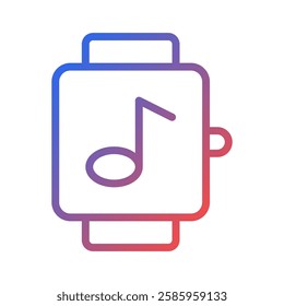 Smartwatch Music App Interface Icon Design