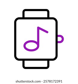 Smartwatch music application symbol interface icon