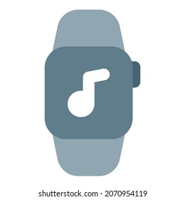Smartwatch with music playback controls on the screen