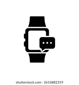 Smartwatch with Notification Bubble Symbolizing Connected Devices