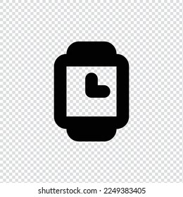 Smartwatch outline icon in transparent background, basic app and web UI bold line icon, EPS10