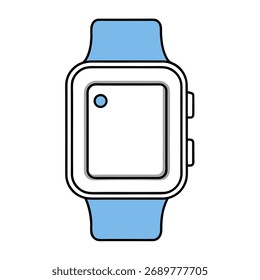 vetor de contorno smartwatch em fundo branco