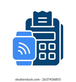 Smartwatch Payment Vector for Wearable Transactions. Tap-to-pay watch illustration, mobile wallet on wrist, modern fintech device.