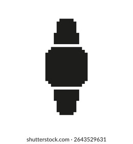 Smartwatch Pixel Art Icon. Digital Timekeeping And Wearable Technology Symbol. Modern Gadget Representation. Isolated Vector Illustration. - Powered by Shutterstock - Get 15% off with code: PIKWIZARD15