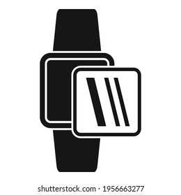 Smartwatch protective glass icon. Simple illustration of Smartwatch protective glass vector icon for web design isolated on white background