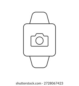 Pantalla de reloj inteligente con icono de cámara para tomar Fotos