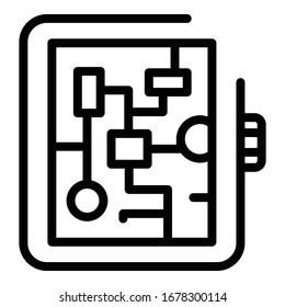 Smartwatch screen repair icon. Outline smartwatch screen repair vector icon for web design isolated on white background