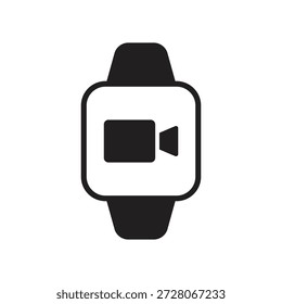 Video Pantalla de reloj inteligente que muestra un sólido icono de cámara