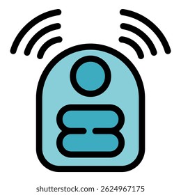 Smartwatch is sending a location signal using a wireless connection, indicating the user's whereabouts