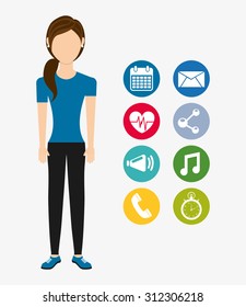 smartwatch services design, vector illustration eps10 graphic 
