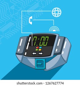 smartwatch with set icons