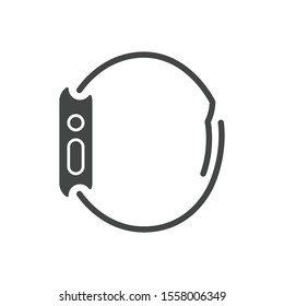 Smartwatch side view icon isolated on white background. Smartwatch symbol modern, simple, vector, icon for website design, mobile app, ui. Vector Illustration