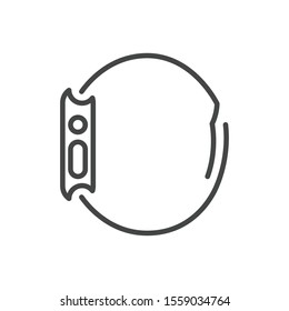 Smartwatch side view icon isolated on white background. Smartwatch symbol modern, simple, vector, icon for website design, mobile app, ui. Vector Illustration svg