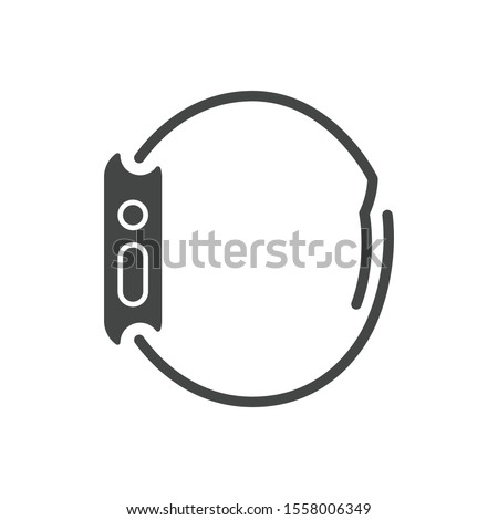 Smartwatch side view icon isolated on white background. Smartwatch symbol modern, simple, vector, icon for website design, mobile app, ui. Vector Illustration
